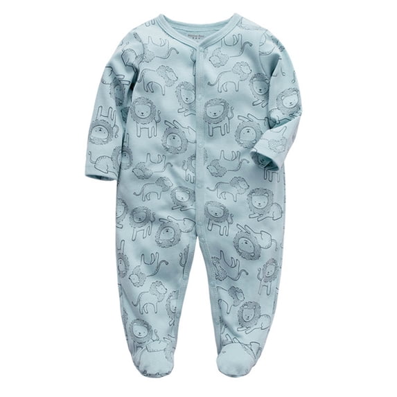 Otqutp Wedding Jumpsuit for Kids Boys Girls Baby Sleep Playsuit Pajamas Romper Printed Jumpsuit Cotton 1PC Romper Zip Front Outfits(2-Mint Green,3-6 Months