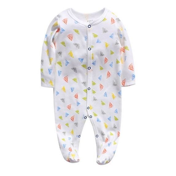 Otqutp Wedding Jumpsuit for Kids Boys Girls Baby Sleep Playsuit Pajamas Romper Printed Jumpsuit Cotton 1PC Romper Zip Front Outfits(2-White,6-9 Months