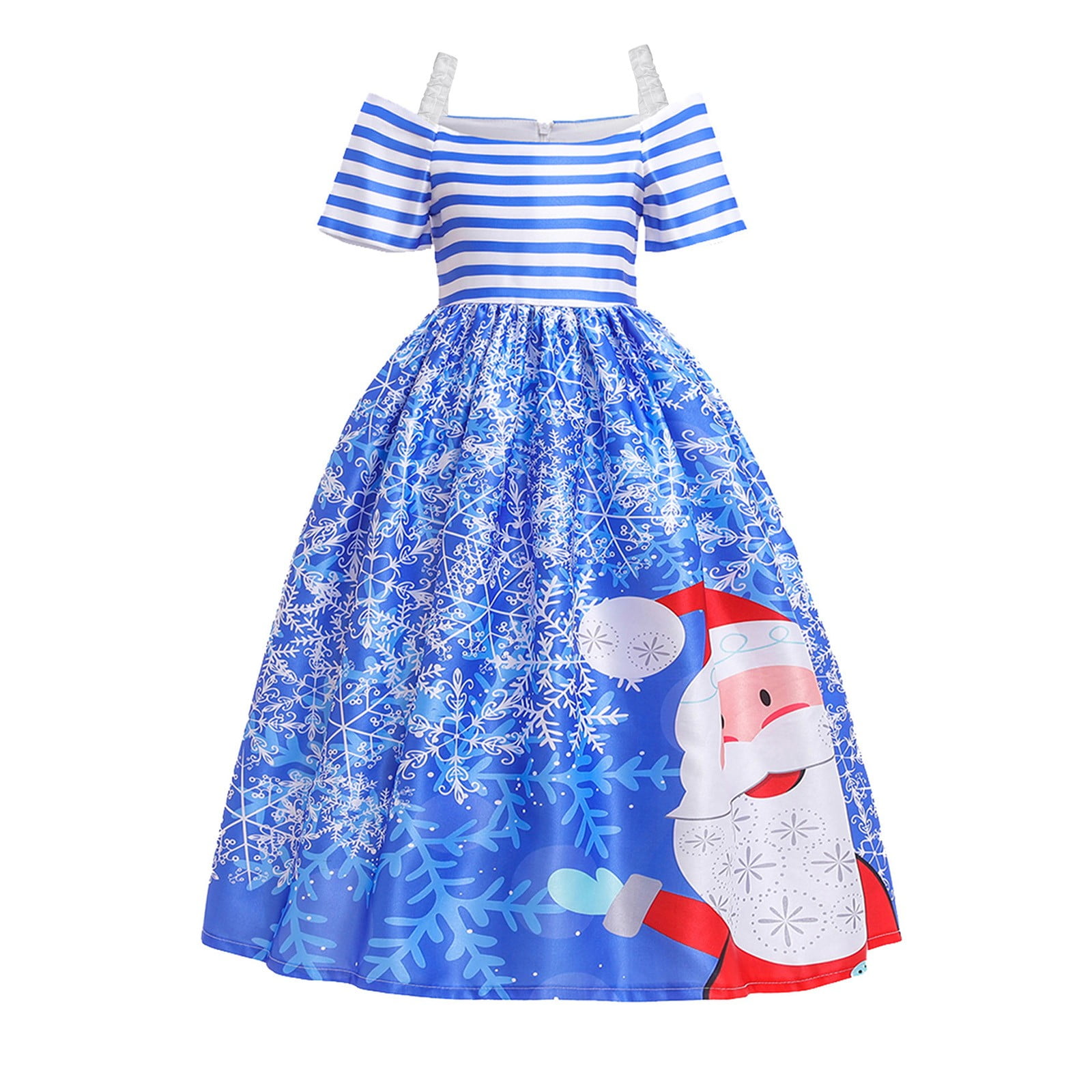 Otqutp Wedding Sundress for Flower Girls Kids Child Girls Pageant Gown Christmas Xmas Dance Party Princess Dress Swing Dresses for Toddler Girls(Blue,14-15 Years)