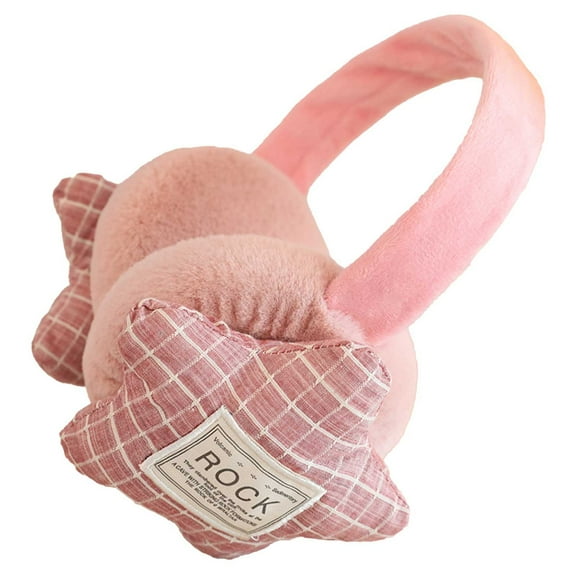 Otqutp Unisex Foldable Ear Cover Ear for Winter Women Foldable Earmuffs Soft Ear Warm Ear for Women Cold Weather Outdoor Activities(Pink,One Size)