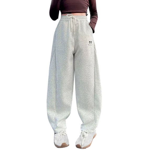 Otqutp Wide Leg Sweatpants for Teen Girls High Waisted Baggy Sweat Pants Y2K Preppy Fall Winter Warm Athletic Joggers