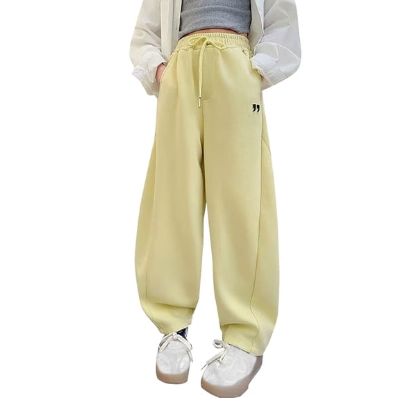 Otqutp Wide Leg Sweatpants for Teen Girls High Waisted Baggy Sweat Pants Y2K Preppy Fall Winter Warm Athletic Joggers