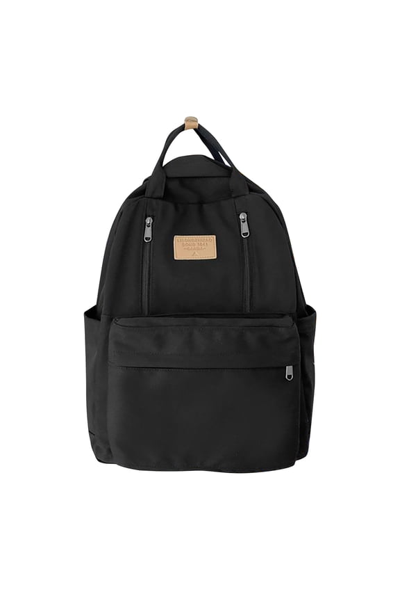 Women and Men Bag Female College Students Simple Senior Sense High Travel Junior High Travel Students Large Capacity Backpack Computer Backpack(Black,One Size)