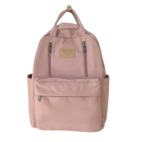 Otqutp Women and Men Bag Female College Students Simple Senior Sense High Travel Junior High Travel Students Large Capacity Backpack Computer Backpack(Pink,One Size)