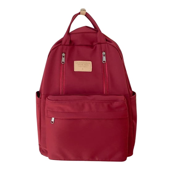 Otqutp Women and Men Bag Female College Students Simple Senior Sense High Travel Junior High Travel Students Large Capacity Backpack Computer Backpack(Red,One Size)