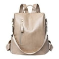 thumbnail image 1 of Otqutp Women's Large Capacity Bag Backpack 2025 Soft Leather Texture Backpack Large Capacity Multi Purpose Casual Backpack(White,One Size), 1 of 1