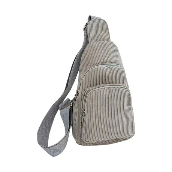 Otqutp Women's Pure Color Bag Women's Bag New Simple Velvet Canvas Bag Casual Single Shoulder Crossbody Bag for Casual Traveling Hiking(Grey,One Size)