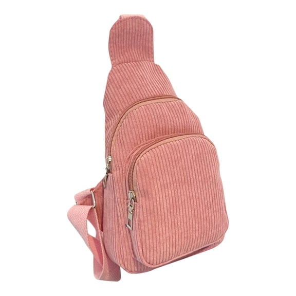 Otqutp Women's Pure Color Bag Women's Bag New Simple Velvet Canvas Bag Casual Single Shoulder Crossbody Bag for Casual Traveling Hiking(Pink,One Size)