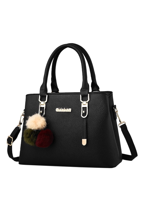 Womens Purses and Handbags Shoulder Tote Bags Top Handle Satchel Bag Elegant Casual Leather Messenger Bag Large Capacity Handbag(Black,One Size)