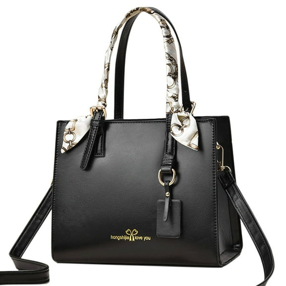 Otqutp Womens Tote Bag Fashion Handbags Ladies Purse Satchel Shoulder Bags Leather Bag Shoulder Bags for Casual Traveling Hiking(Black,One Size)