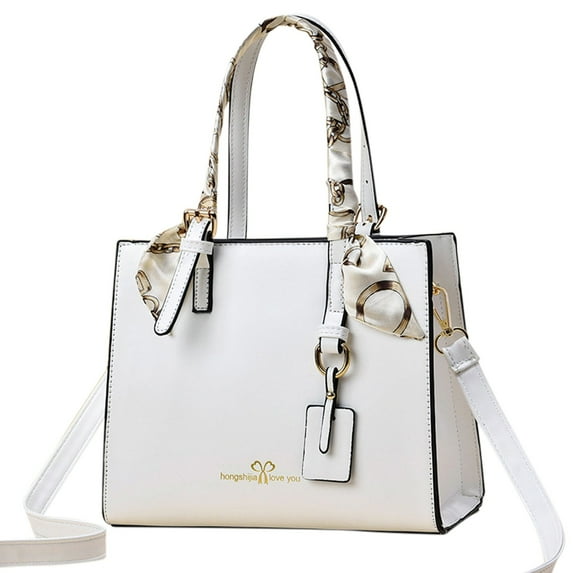 Otqutp Womens Tote Bag Fashion Handbags Ladies Purse Satchel Shoulder Bags Leather Bag Shoulder Bags for Casual Traveling Hiking(White,One Size)