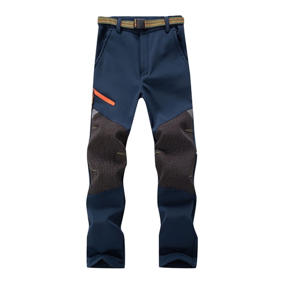 Otqutp Youth Waterproof Hiking Ski Snow Pants Kids Boys Girls Elastic Waist Warm Insulated Pants Winter Windproof Trousers