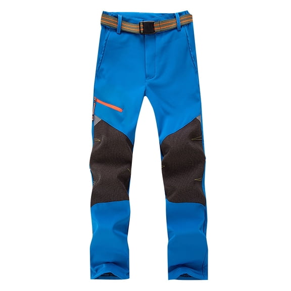 Otqutp Youth Waterproof Hiking Ski Snow Pants Kids Boys Girls Elastic Waist Warm Insulated Pants Winter Windproof Trousers