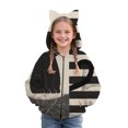 thumbnail image 1 of Otqutp Zip Up Hoodie for Girls Skeleton Print Cat Ear Long Sleeve Jacket Kids Halloween Sweatshirt Fall Windproof Coats, 1 of 4