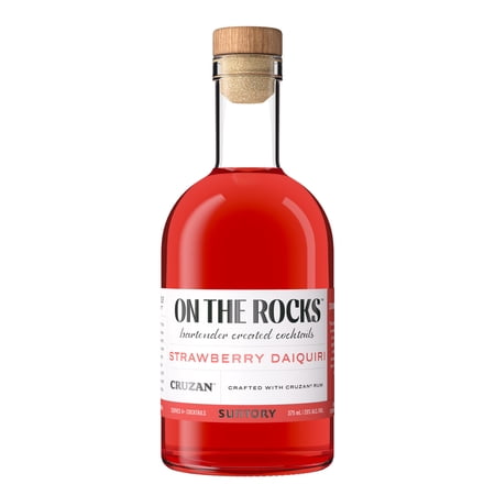 Otr-On the Rocks Crafted with Cruzan Rum Strawberry Cocktail, 375 ml Bottle, 20.0% ABV