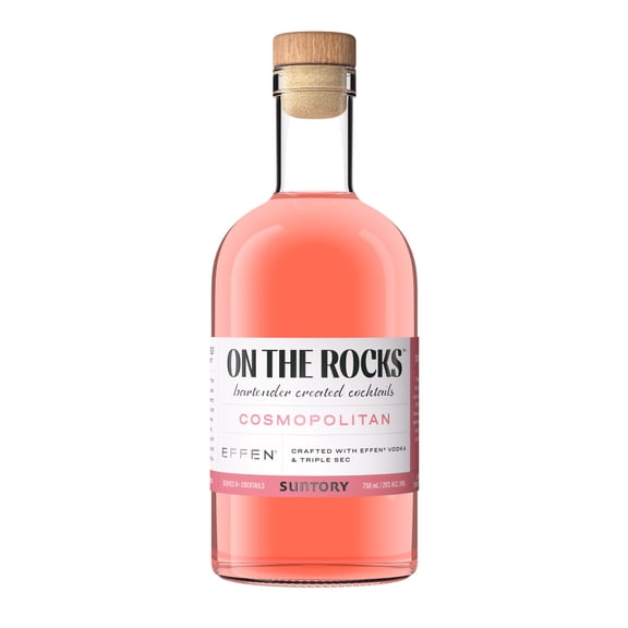 Otr-On the Rocks The Cosmopolitan Crafted with Effen Vodka Cranberry Cocktail, 750 ml Bottle, 20.0% ABV