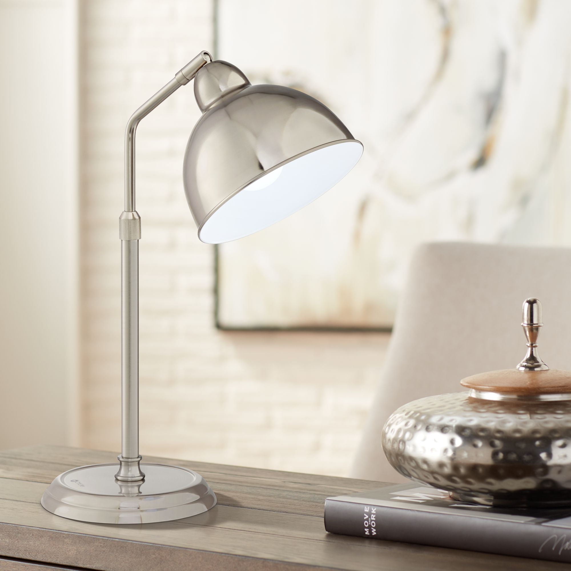 Ott-Lite OttLite Covington Brushed Nickel Adjustable LED Desk Lamp