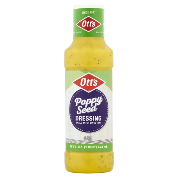 Ott's Poppy Seed Salad Dressing, 16 fl oz Bottle