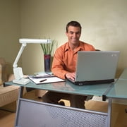 OttLite 13 Watt Slimline Desk Lamp - Home, Office, Bedroom, or Reading (White)