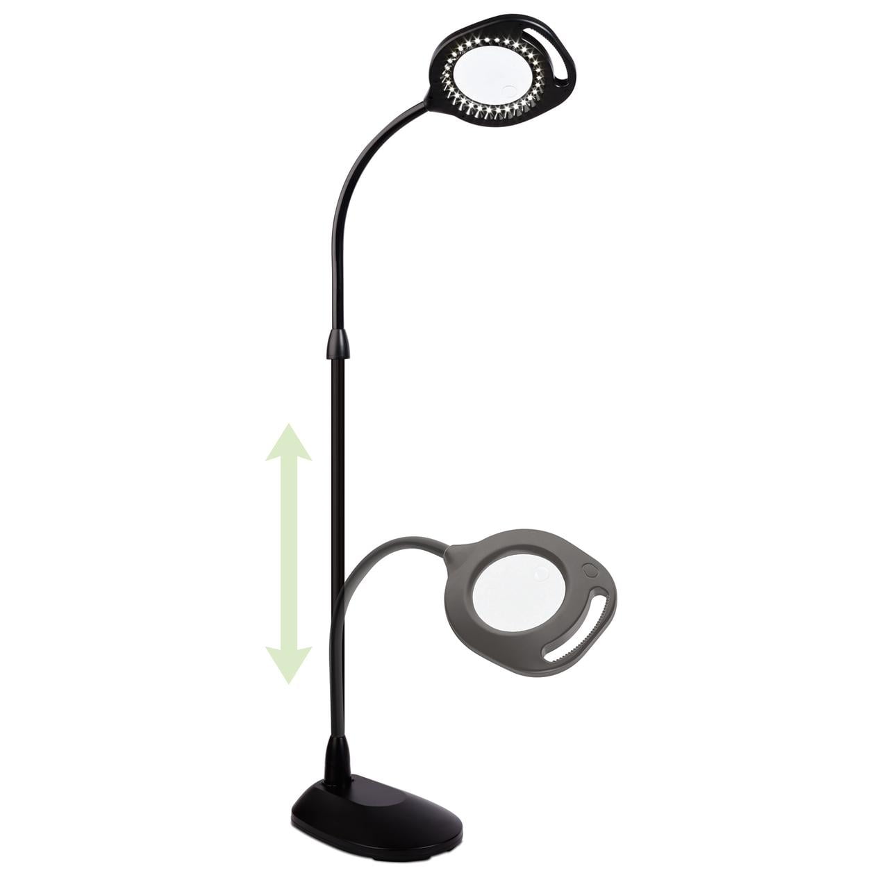 Adjustable Black LED Desktop Lamp with Plastic Shade
