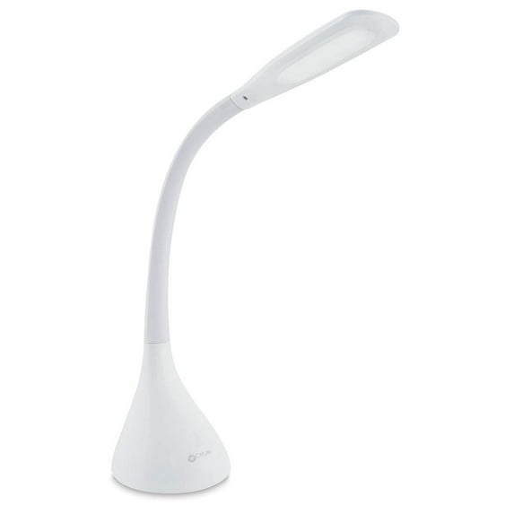OttLite Creative Curves LED Desk Lamp with Adjustable Neck - Dimmable with 4 Brightness Settings & Energy Efficient Natural Daylight LEDs for Home Office, Computer Desk, & Dorms C95