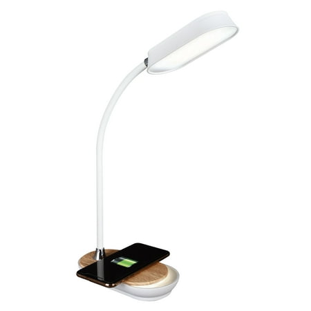 OttLite - Inspire LED Desk Lamp with Wireless Charging - White