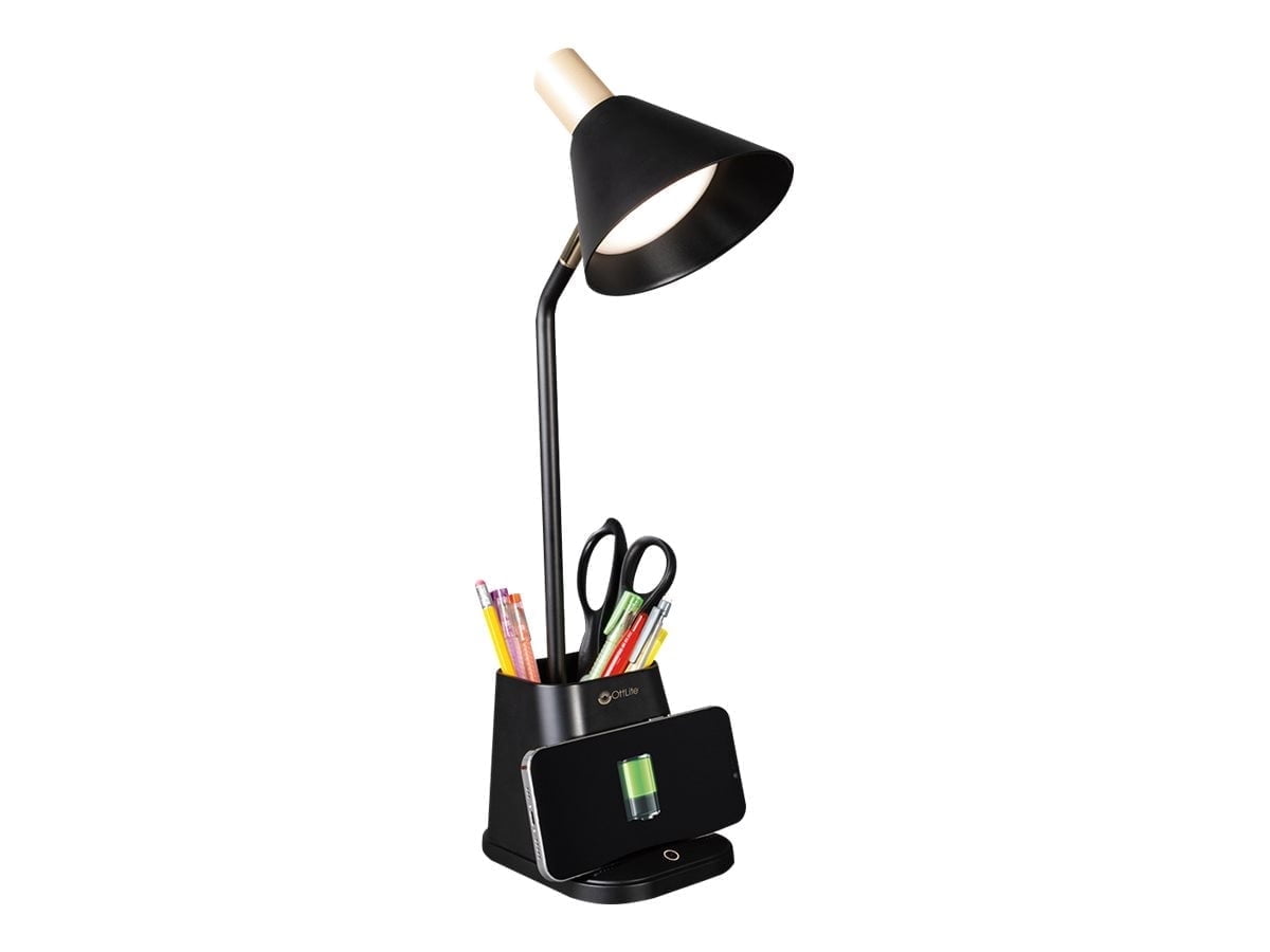 OttLite Merge LED Desk Lamp with USB and Wireless Charging