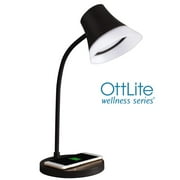مصباح مكتبي LED من OttLite Wellness Shine مقاس 17 بوصة باللون الأسود CS03KQI