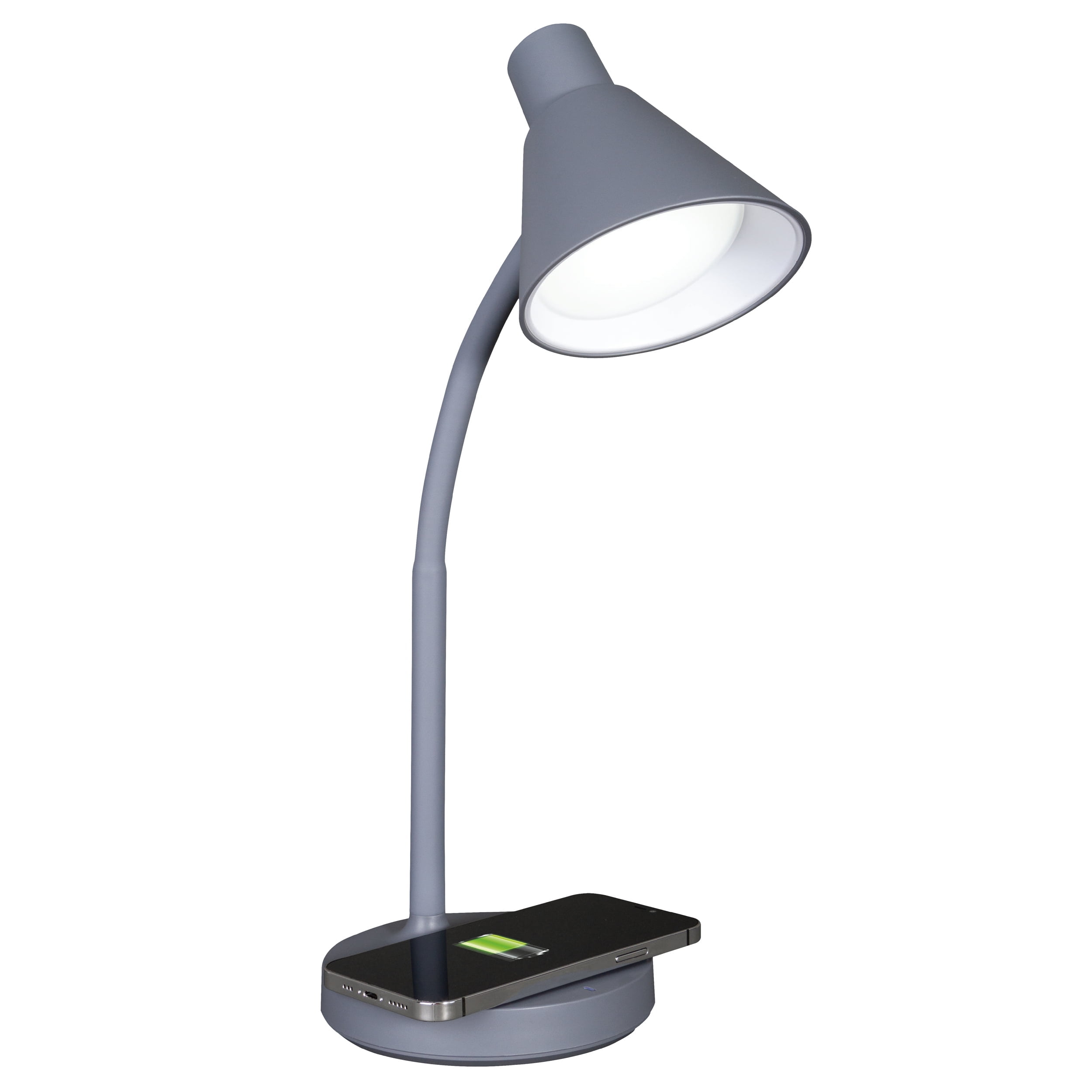 OttLite Twist LED Desk Lamp with Wireless Charging Pad, 3 Color Temperatures, Flexible Neck, Book Light, Table Lamp, Reading Light, Work, Desk Lamps for Home Office or Bedside