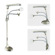 OttLite Ultimate 3-in-1 Craft Lamp, 24 Watt, Floor Lamp, Table Lamp, Clamp-On Lamp, Champagne