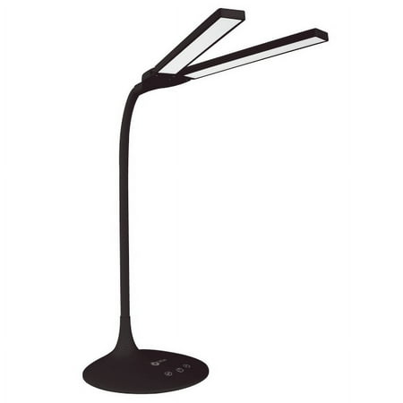 OttLite - Pivot LED Desk Lamp with Dual Shades - Black