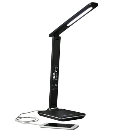 OttLite - Wellness Series Renew LED Desk Lamp with USB Port - Black