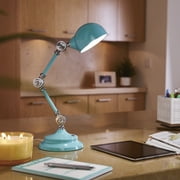 OttLite Wellness Series  Revive LED Desk Lamp with USB Charging Port, Turquoise, Metal