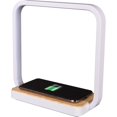 thumbnail image 1 of OttLite Wireless Charging Station with Night Light, White with Wood Tone Accent, 1 of 3