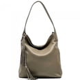 thumbnail image 1 of Ottavio Womens Handcrafted Luxury Shoulder Handbag in Soft Cow Leather, Dark Taupe, 1 of 1