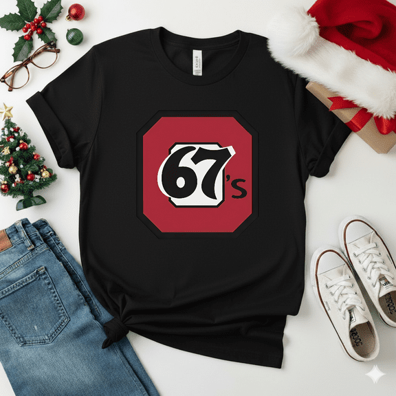 Ottawa 67's OHL Hockey Club Vintage Logo Retro Unisex T-Shirt V12927, S-5XL