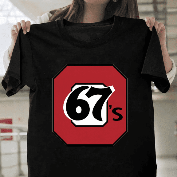 Ottawa 67s OHL Hockey Club Vintage Logo Sport Retro Graphic Unisex T-Shirt, up to size 3XL.