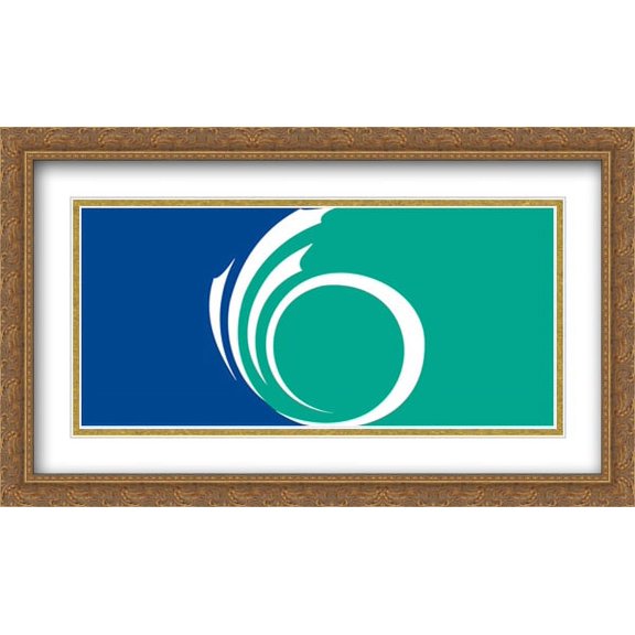 Ottawa Canada 2x Matted 40x24 Large Gold Ornate Framed Art Print by The Flag Art Print Series