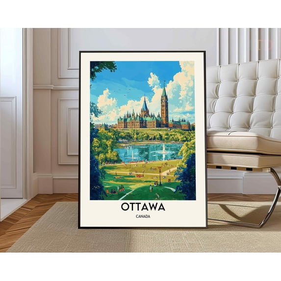 Ottawa Canada Capital Poster, Unframed Paper Poster 8x10in