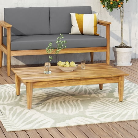 Ottawa Outdoor Acacia Wood Coffee Table, Teak