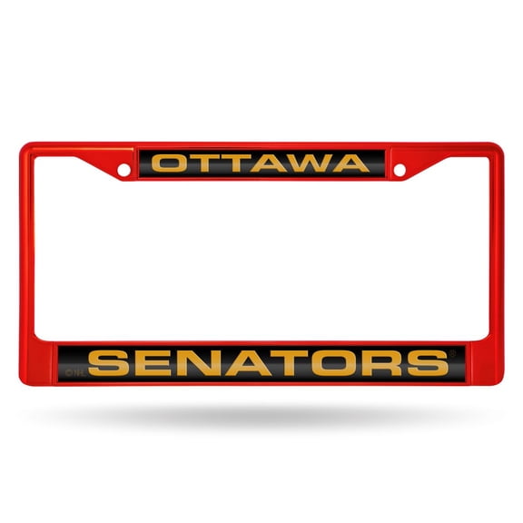 Ottawa-Senator's Red Painted Metal Laser Cut License Plate Frame