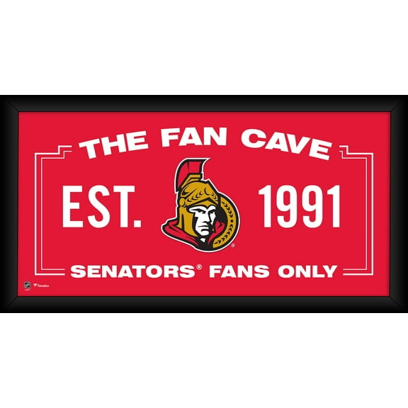 Ottawa Senators Framed 10" x 20" Fan Cave Collage