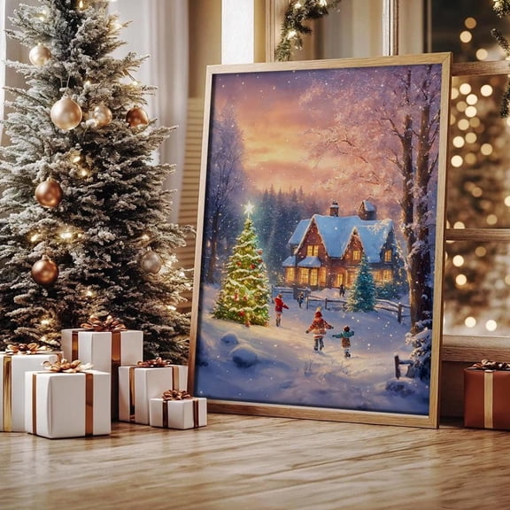 Otter Bathtime Art Poster Playful Animal Illustration Home Decor, 8x12 UNFRAMED