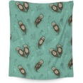 thumbnail image 1 of Otter Blanket Gifts - 40x50 Inches Cute Throw Blanket for Girls & Boys - Green Soft Fuzzy Plush Blankets for Couch, Sofa, 1 of 6