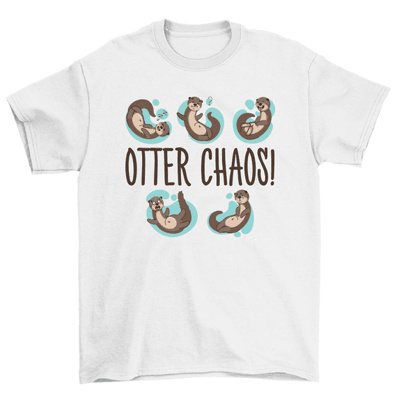 Otter Chaos Sea Otters T-Shirt Men Women Unisex