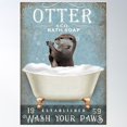 thumbnail image 1 of Otter & Co. Bath Soap 19 Established 59 Was Your Paws - Otter Bath Soap Was Your Paws Poster Wall Art, Modern Wall Decor For Living Room Bedroom, 24x36 UNFRAMED, 1 of 2