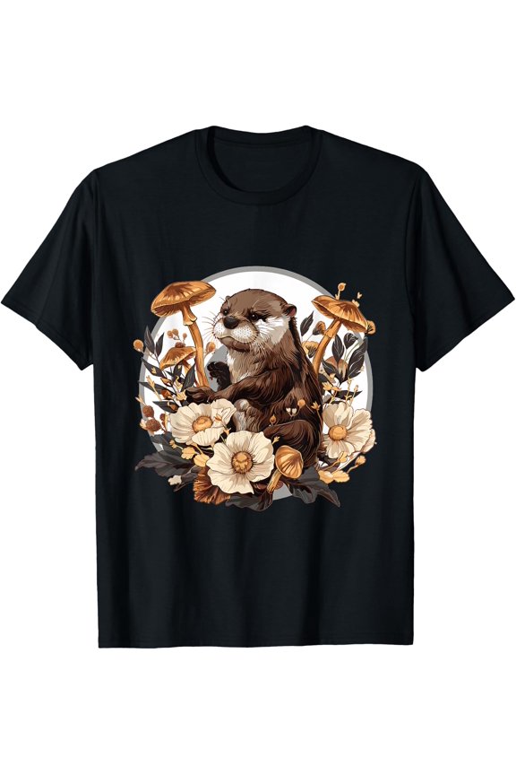 Otter Cottagecore Aesthetics T-Shirt Size S-5XL
