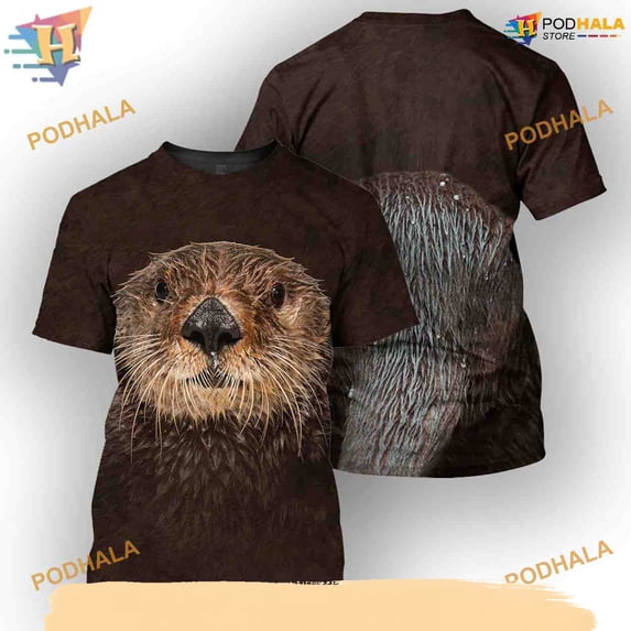 Otter Full All Over Printed Animal Costume 3D Hoodie T-Shirt