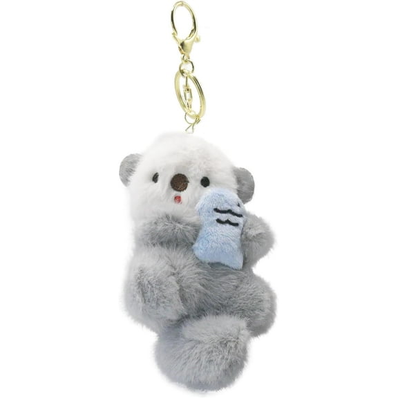 Otter Keychain Charm & Bag Charm - Adorable Keychain Ring for Bags Otter stuff - for Men Women Animal Lovers