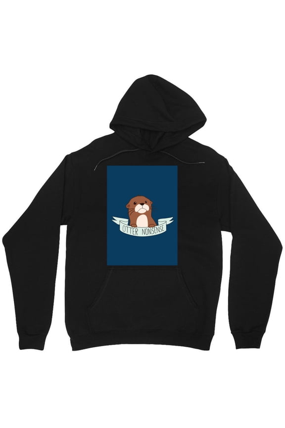 Otter Nonsense Funny Pun Graphic Cute Animal Humor Wordplay Novelty M1034 Unisex Hoodie, Up to Size 5XL